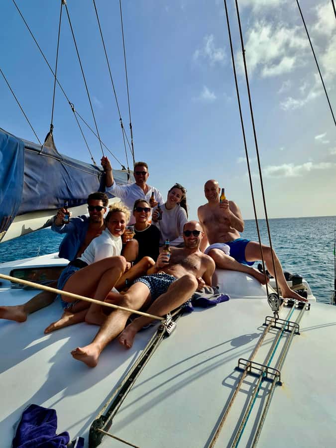 3-hour Catamaran Adventure on the waters of Sal Island - Sailing the Sal coast for most of the trip