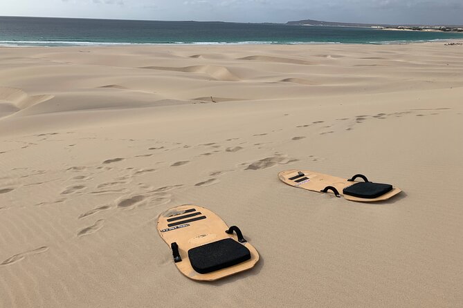 4x4 Tour - Sandboard, Shark & Green Turtle's Bay, Snacks & Drinks - Morro de Areia and the Seated Sandboarding Run