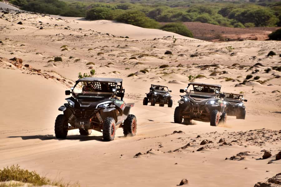 Boa Vista Buggy Tour: Santa Monica & South Desert (4-Hour) - Curral Velho ruins beside the dunes