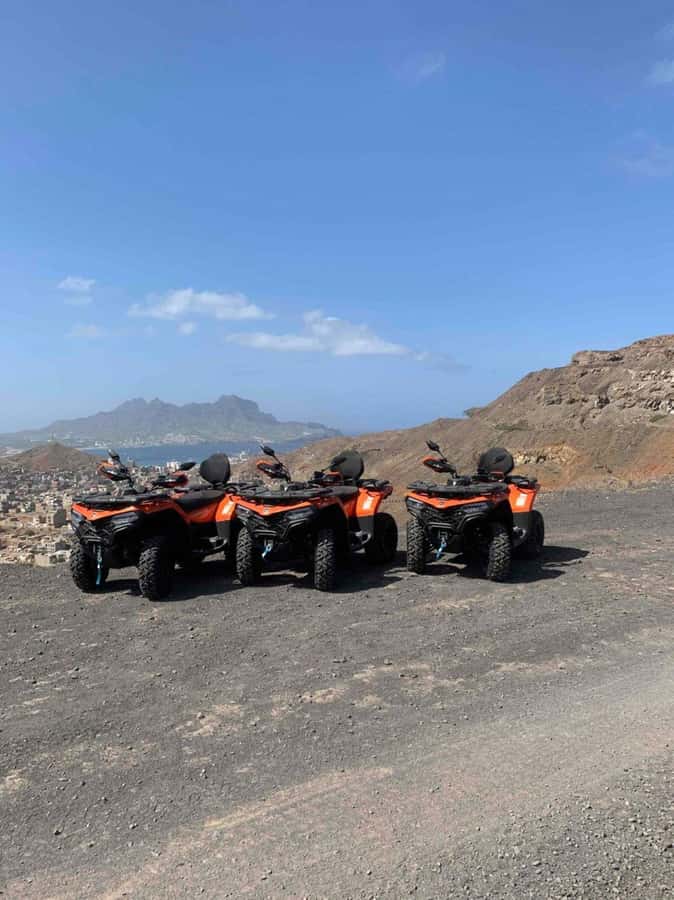 Cape Verde: São Vicente Island 4x4 Quad Tour - A swim at Baía das Gatas