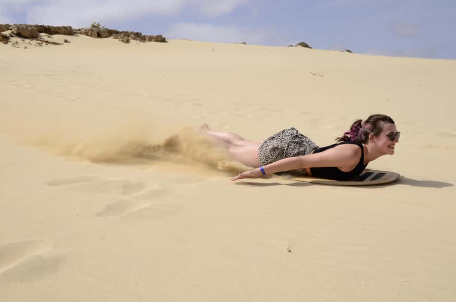 From Boa Vista: Sandboarding Adrenaline down the big Dunes - The Morro de Areia dunes are the main event