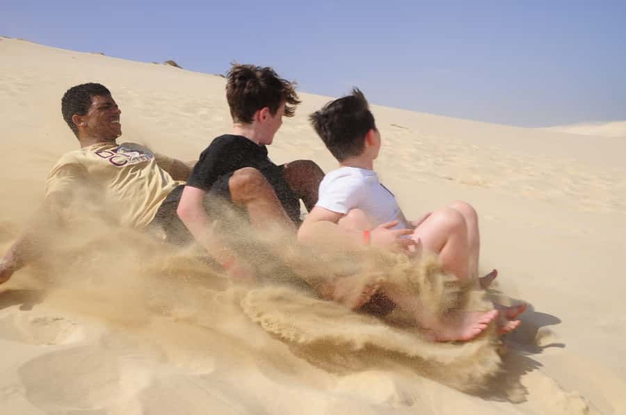 From Boa Vista: Sandboarding Adrenaline down the big Dunes - Your 4x4 ride keeps the outing simple