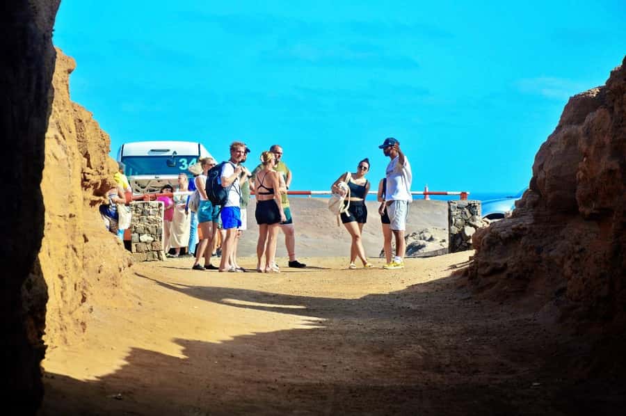 From Sal Island: Blu eye, Salt lake, Lemon Sharks & Palmeira - Palmeira offers a glimpse of working Sal