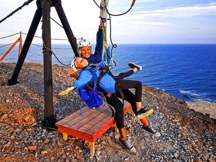 From Santa Maria: Sal island Zipline Experience (Official) - From Santa Maria to the launch point