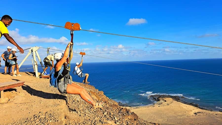 From Santa Maria: Sal island Zipline Experience (Official) - What the 1,000-meter flight feels like