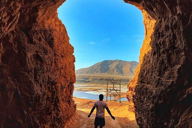 Santa Maria, Sal: All inclusive Salt Lake, Blue Eye and Shark Bay - Murdeira Bay and the Lion Mountain view