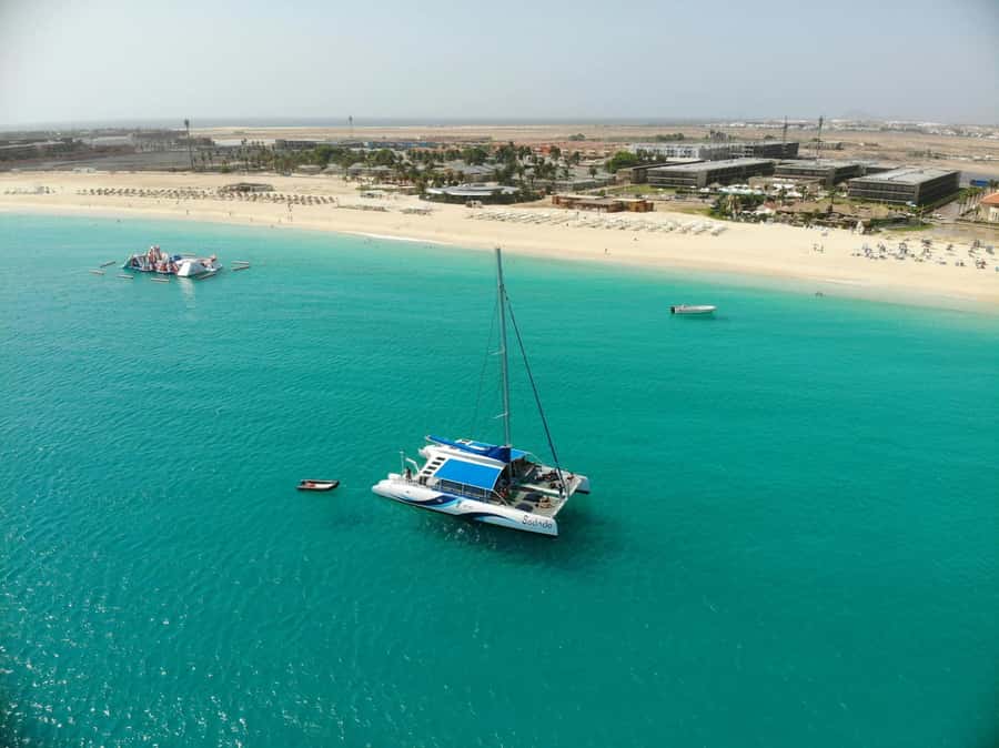 Santa Maria: Sal Island All-inclusive Adults-only Catamaran - Setting sail from Palmeira